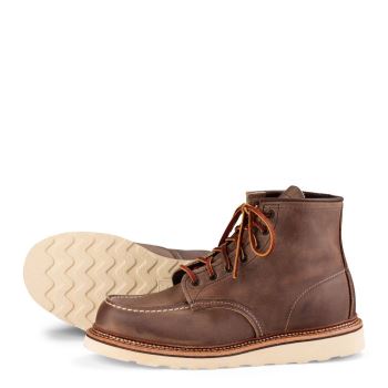 Red Wing Classic Moc 6-Inch Boot in Concrete Rough & Tough Leather Laarzen Heren DonkerBruin - 8883